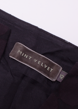 MINT VELVET Womens Shift Dress Black Spotted Long Sleeve Short UK 12