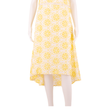 ALICE & OLIVIA Womens A-Line Dress Yellow Floral Short Sleeve Midi UK 8