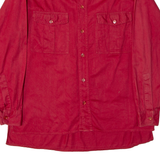 GIEGO 2 COMPANY Mens Plain Shirt Red 90s Long Sleeve S