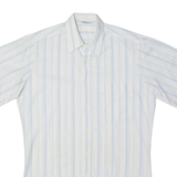 Mens Shirt White Striped M