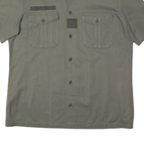 Mens Plain Shirt Grey L