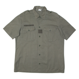 Mens Plain Shirt Grey L