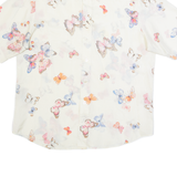 CITRON Womens Printed Shirt Cream Collared Animal Print L