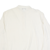 EXPLORALIA Womens Shirt Cream Button Neck Long Sleeve L