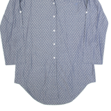 TOMMY HILFIGER Star All Over Print Long Tail Womens Oversized Shirt Blue M