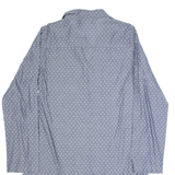 TOMMY HILFIGER Star All Over Print Long Tail Womens Oversized Shirt Blue M