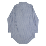 TOMMY HILFIGER Star All Over Print Long Tail Womens Oversized Shirt Blue M