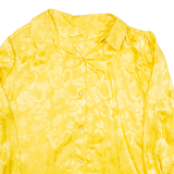 Womens Shirt Yellow Collared Long Sleeve L