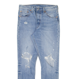 LEVI'S 501S Jeans Distressed Womens Blue Skinny Straight W29 L30