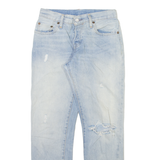 LEVI'S 501CT Jeans Distressed Mens Blue Regular Tapered W24 L27