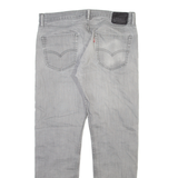 LEVI'S 508 Jeans Mens Grey Regular Tapered Stone Wash W32 L29