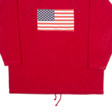 V-SPORT USA Flag Mens Fleece Red High Neck 90s Tight Knit L