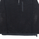 NAUTICA Mens Fleece Black 1/4 Zip Tight Knit L