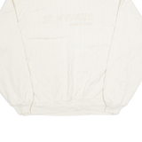 COTTON TO THE CORE Maryland Mens Jumper Cream Collared 90s Tight Knit S