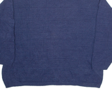 MATHIAS Womens Jumper Blue High Neck Tight Knit XL