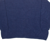 MATHIAS Womens Jumper Blue High Neck Tight Knit XL