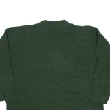 SPUNKY Mens Jumper Green High Neck Tight Knit 2XL