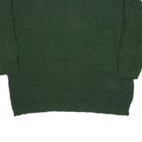SPUNKY Mens Jumper Green High Neck Tight Knit 2XL