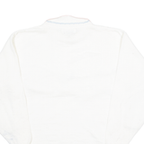 COTTON HARBOUR Womens Jumper Cream Floral Collared 90s Tight Knit M