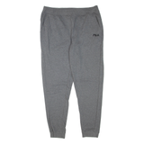 FILA Mens Joggers Grey Tapered S W34 L30