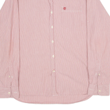 TIMBERLAND Regular Fit Mens Shirt Red Striped Long Sleeve M