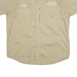 CARHARTT Darrell Davis Electric Mens Worker Shirt Brown XL