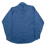 DONLIN Mens Plain Shirt Blue Long Sleeve L