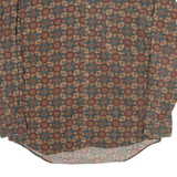 CENTERFIELD Mens Shirt Red Crazy Pattern Long Sleeve M