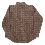 CENTERFIELD Mens Shirt Red Crazy Pattern Long Sleeve M