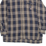 ZIZA SPORT Mens Flannel Shirt Blue Check Long Sleeve M