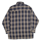 ZIZA SPORT Mens Flannel Shirt Blue Check Long Sleeve M