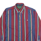 ALEXANDER JULIAN COLORS Mens Shirt Blue Striped Long Sleeve L