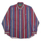 ALEXANDER JULIAN COLORS Mens Shirt Blue Striped Long Sleeve L