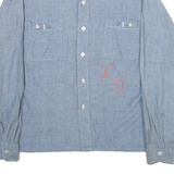 VENETO Womens Shirt Blue Floral Long Sleeve M