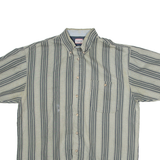 BUGLE BOY COMPANY Mens Shirt Green Striped M