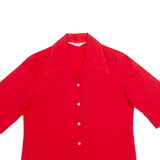 MERVILLE Womens Plain Shirt Red UK 14