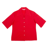 MERVILLE Womens Plain Shirt Red UK 14