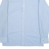 BENTLEY Mens Plain Shirt Blue Long Sleeve L