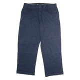 DICKIES Flex Workwear Mens Twill Trousers Blue Loose Straight W38 L30