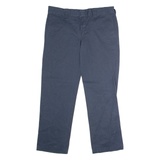 DICKIES Workwear Mens Twill Trousers Blue Slim Straight W34 L30