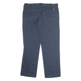 DICKIES Workwear Mens Twill Trousers Blue Slim Straight W34 L30