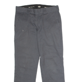 DICKIES Flex Workwear Mens Twill Trousers Grey Slim Tapered W32 L30