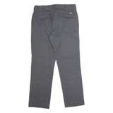 DICKIES Flex Workwear Mens Twill Trousers Grey Slim Tapered W32 L30