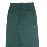 DICKIES Workwear Mens Twill Trousers Green Loose Straight W32 L27