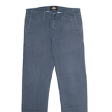 DICKIES Workwear Mens Twill Trousers Blue Regular Tapered W32 L32