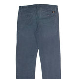 DICKIES Workwear Mens Twill Trousers Blue Regular Tapered W32 L32