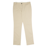 LACOSTE Chino Womens Trousers Beige Regular Straight W32 L30