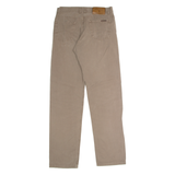 MARLBORO Mens Canvas Trousers Brown Regular Straight W32 L34