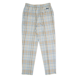 MARIE VALOIS Tartan Womens Trousers Blue Regular Straight 90s W30 L30