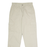 Mens Twill Trousers Beige Regular Straight W30 L32